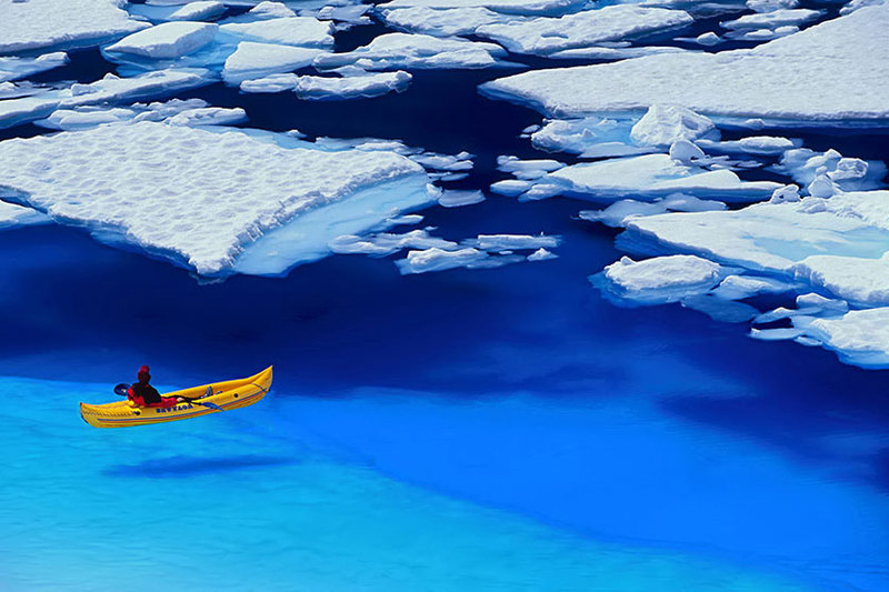 ice kayaking